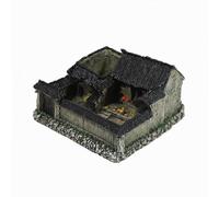 Ronyme Figurita de Casa de Resina Miniatura Maqueta Arquitectónica Adorno Escultura Vintage con Detalles Intrincados y Uso como Maceta para Líquenes Adecuada, 16 15 8cm, Estilo 2