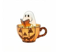 Ronyme Lámpara de Burbujas de Halloween Lámpara Fantasma Luz Decorativa Figura Libro Resina Iluminación Cálida USB con, USB Independiente, style to 1