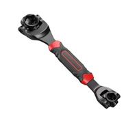 Ronyme Llave Universal Llave de Vaso Llave de Carraca Llave de Doble Cabeza con Empuñadura Ergonómica Antideslizante y Cuerpo Largo de Acero al Carbono, Llave De Trinquete 8 En 1 8-22 Mm