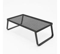 Ronyme Mesa Auxiliar Plegable Mesa Lateral Mesa Baja Mesa Portátil Ahorro de Espacio y Diseño Estable Metal Resistente Fácil de Mover Adecuada para Lectura, 60cm X 40cm X 28cm, Negro