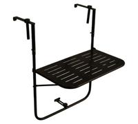 Ronyme Mesa de de Balcón Mesa Colgante Mesa Plegable Mesa Exterior de Metal Ajustable y Estructura Estable Tablero Rectangular con Ranuras Adecuada para Balcón Jardín Estudio en Casa