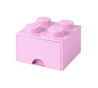 Room Copenhagen Caja de almacenaje apilable 4005 Lego ladrillo 1 cajón 4 pomos 4,7 l Light Purple