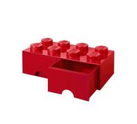 Room Copenhagen Caja de almacenaje apilable 40061730 - Ladrillo de 8 pomos, 2 cajones, rojo