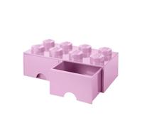Room Copenhagen Caja de almacenaje LEGO Brick Drawer 8, apilable, 2 cajones, 9,4 l, violeta claro