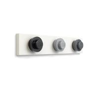 Room Copenhagen Conjunto de colgadores de pared LEGO – Blanco, Negro, Gris