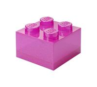 Room Copenhagen Bloque de almacenaje LEGO Storage Brick 4 – Tapa superior, purpurina, violeta medio
