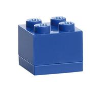 Room Copenhagen- Minicaja de 4 espigas de Lego, Caja para tentempiés, Azul, Color knobs (40110631)