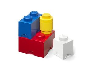 Room Copenhagen Multipack de Ladrillos de Almacenamiento de Lego, Largo. Cajas de almacenaje apilables. Conjunto de 4 Piezas.