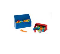 Room Copenhagen Set de 2 Recogedores de LEGO para Piezas de Lego - Rojo y Azul