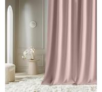 ROOM99 Aura - Cortina con Cinta fruncidora (140 x 300 cm, Ancho x Alto), Cortinas correderas Modernas, para salón, Dormitorio, Color Rosa pálido, 1 Unidad