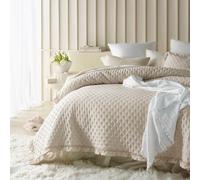 room99 Molly Elegante Colcha en Color Crema 240 x 260 cm Manta versátil como Colcha para Cama o Sofá, Ideal como Colcha para Cama y Sofá