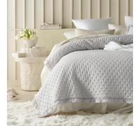 room99 Molly Elegante Colcha en Gris Claro 170 x 210 cm Manta versátil como Colcha para Cama o Sofá, Ideal como Colcha para Cama y Sofá