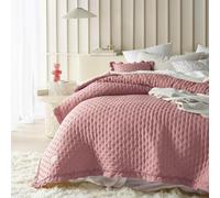 room99 Molly Elegante Colcha en Rosa 200 x 220 cm Manta versátil como Colcha para Cama o Sofá, Ideal como Colcha para Cama y Sofá
