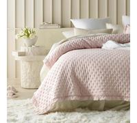 room99 Molly Elegante Colcha en Rosa Polvo 240 x 260 cm Manta versátil como Colcha para Cama o Sofá, Ideal como Colcha para Cama y Sofá