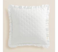 ROOM99 Molly - Funda de cojín Decorativa (45 x 45 cm), diseño de Flores, Color Blanco, 1 Unidad