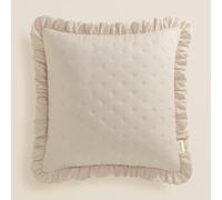 ROOM99 Molly - Funda de cojín Decorativa (45 x 45 cm), diseño de Flores, Color Crema, 1 Unidad