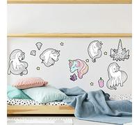 ROOMMATES Pegatinas reposicionables Unicornios para colorear
