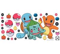 RoomMates Pokemon Squirtle, Charizard & Bulbasaur - Calcomanías Gigantes de Pared
