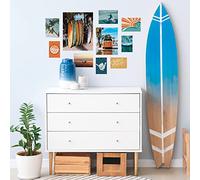 ROOMMATES RMK5338GM - Kit de póster gigante, retro, diseño de surf galería, pegatinas de pared, color azul, naranja, amarillo