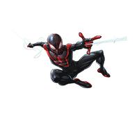 RoomMates Spider-Man Miles Morales Peel and Stick Giant Calcomanías de pared, 1 hoja de 36.5 pulgadas x 17.25 pulgadas, negro, rojo, RMK3921GM