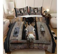 Ropa de Cama de 220x200cm - Granja DivertidaJuego de Ropa de Cama para Todo el año 3 Piezas - Funda nórdica con 2 Fundas de Almohada de 50x75cm - Burro