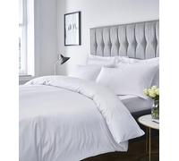 Ropa de Cama de Catherine Lansfield, Satinada a Rayas, Blanco, Oxford Pillowcases