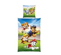 Ropa de Cama de la Patrulla Canina, Funda de Almohada Aprox. 45 x 110 cm con Solapa, Funda nórdica de 150 x 220 cm con Cremallera, 100% algodón/Renforcé