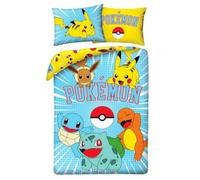 Ropa de cama infantil Pokemon 145 x 200 cm, de algodón, reversible, Oeko Tex