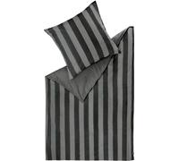 Ropa de cama SCHÖNER WOHNEN, colección Panel-B, color gris antracita, tamaño 155x220 + 80x80