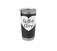 Ropa de corazón de queso a la parrilla, diseño lindo para amantes de los quesos Vaso térmico de acero inoxidable de doble pared