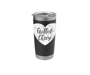 Ropa de corazón de queso a la parrilla, diseño lindo para amantes de los quesos Vaso térmico de acero inoxidable de doble pared