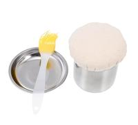 RORPOIR 1juego Aplicador de Aceite para Tartera con Brocha y Bandeja Acero Inoxidable para Hornear Panqueques y Tortillas con Diseño Ergonómico y Aplicación Uniforme Color Color Aleatorio
