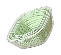 RORPOIR 1juego Cesta Escurridor Doble Capa para Lavar Frutas y Verduras Reutilizable Plástico Resistente para Cocina y Camping Colador Multifuncional para Alimentos y