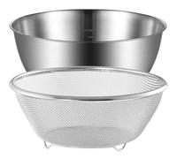 RORPOIR 1juego Colador de Acero Inoxidable para Cocina Escurridor Multifuncional para Lavar Verduras y Arroz Resistente y Fácil de Limpiar