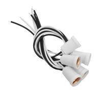 RORPOIR 5 Portalámparas con Cable E12 Blanco de Plástico con Diseño Elegante y Compatibilidad para Jardín y Fiestas con Instalación Rápida