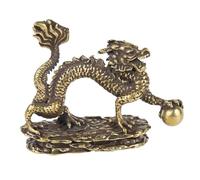 RORPOIR Estatuilla de Dragón de Cobre Antiguo Decoración Miniatura de Dragón la Prosperidad Buena Suerte Adorno de Feng Shui el Hogar y Oficina