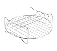 RORPOIR Parrilla para Freidora de Aire, Rejilla de Cocción, Doble Capa, Acero Inoxidable, Plata, Fácil de Limpiar, para Cocinar, para Airfryer
