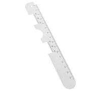 RORPOIR Regla Métrica de Aluminio para Medición Ocular Precisa Doble Escala, Resistente a Deformaciones, Adecuado para Ópticas y Optometría en Color Blanco