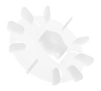 RORPOIR Ventilador de motor eléctrico de repuesto, ventilador del motor, motor de ventilador eléctrico, aspas del ventilador del motor del radiador, plástico blanco, orificio retráctil,