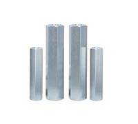 Rosca De Conexión Larga Galvanizada Acero, Tuerca Hexagonal Acoplamiento Varilla, 5 Uds(M6x12)