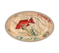 ROSE & TULIPANI MILANO Nador Sea Life - Juego de 2 Platos ovalados 100% melamina 24 x 15 cm en Caja de Regalo