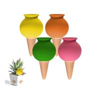 RoseFlower Picos de Riego Arcilla, Set 4, Bolas Riego Automáticas, Sistema de riego para Plantas, Dispositivo de Irrigación Automático en Vacaciones, para Regar Plantas en Interiores y Exteriores#065