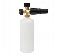 Rosfix - Boquilla de espuma M22 1L - Latón, tanque transparente, 180 bar, 60 °C | Rosca M22x1,5 | Jet ajustable | compatible con lavadora de alta presión Kärcher HD/HDS