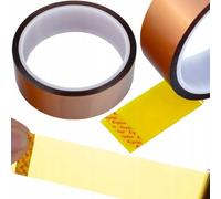 Rosfix Cinta Kapton 40 mm x 33 m - Resistente a 240 °C, grosor 0,05 mm, adhesivo de silicona | Aislamiento térmico electrónico | Cinta de alta temperatura