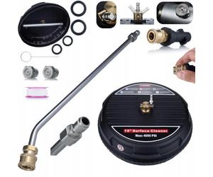 Rosfix Kit T-Racer 15" + Lanza 70 cm 30° + Adaptador - Pieza de repuesto para hidrolimpiadora Karcher K2-K7 | Acoplamiento rápido de 1/4" | Limpieza de terrazas y pavimentos | Cepillo giratorio