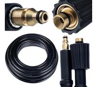 Rosfix Manguera de alta presión 5 m Click Connect - Nylon reforzado, 200 bar, 60 °C | Repuesto para limpiador a presión Stihl, Nilfisk, Gerni | Accesorio de lavado de alta presión