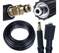 Rosfix Tubo de alta presión 5 m Click Connect-M22 | Nylon reforzado, 200 bar, 60 °C, PVC antidesgaste | Compatible con diferentes hidrolimpiadoras | Accesorio lavado a alta presión