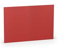 Rossler - pack 5 unids. tarjeta doble a6 color rojo tomate