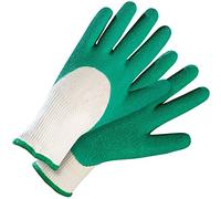 Rostaing BASIC-IT07 - Guantes de jardinería de látex multiusos impermeables (talla 07, color verde y blanco 7)