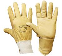 Rostaing EPS7BPA Water-Repellent Grain Leather Gloves with Scotchgard Guantes, Mujer, Beige, 7 / S